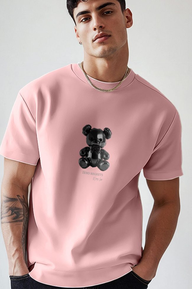 Dark Shades Teddy, T-Shirt σε Ροζ Χρώμα