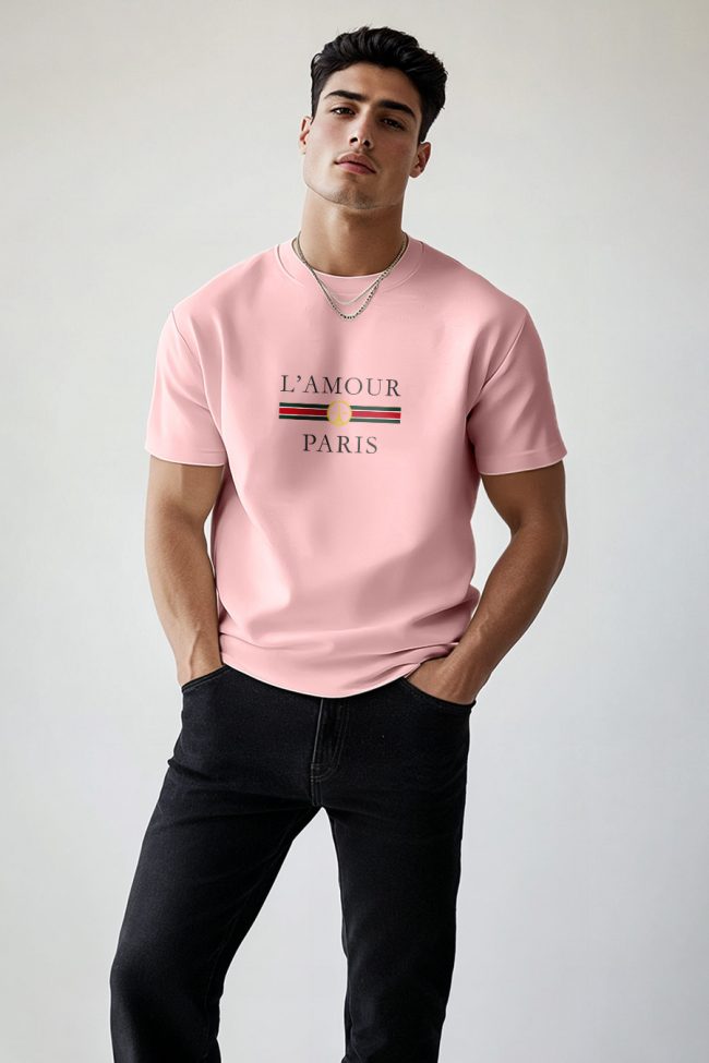 L Amour Paris, T-Shirt σε Ροζ Χρώμα