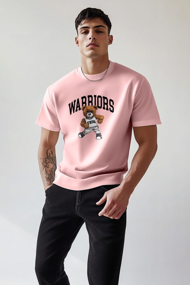 Teddy Thug Baller, T-Shirt σε Ροζ Χρώμα