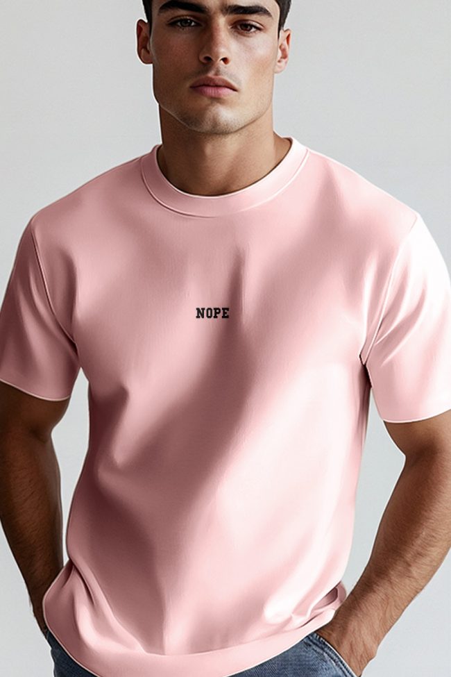 Nope, T-Shirt σε Ροζ Χρώμα