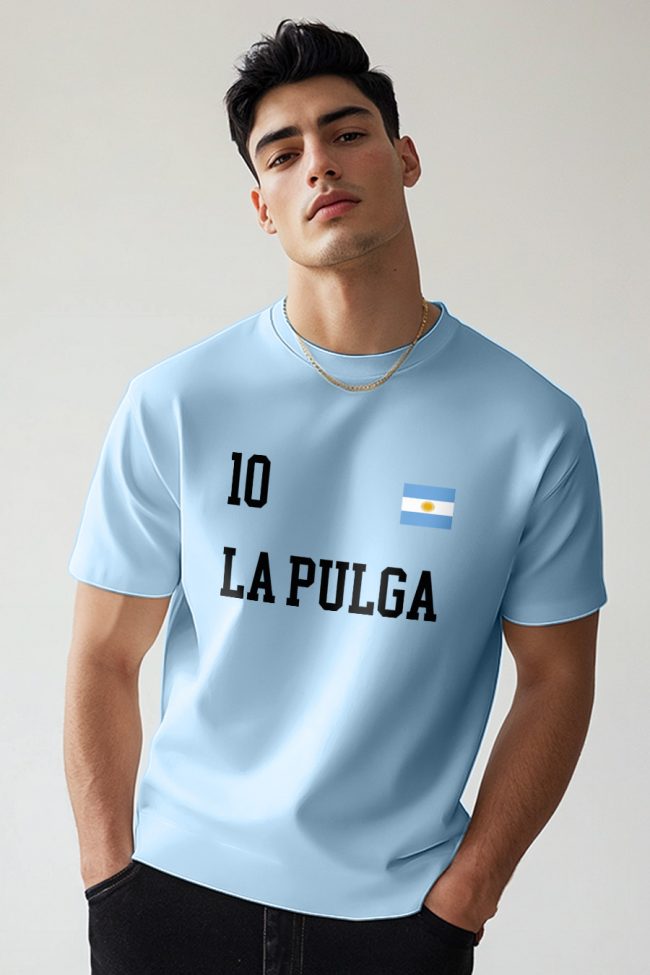 La Pulga Goat 10, T-Shirt σε Γαλάζιο Χρώμα