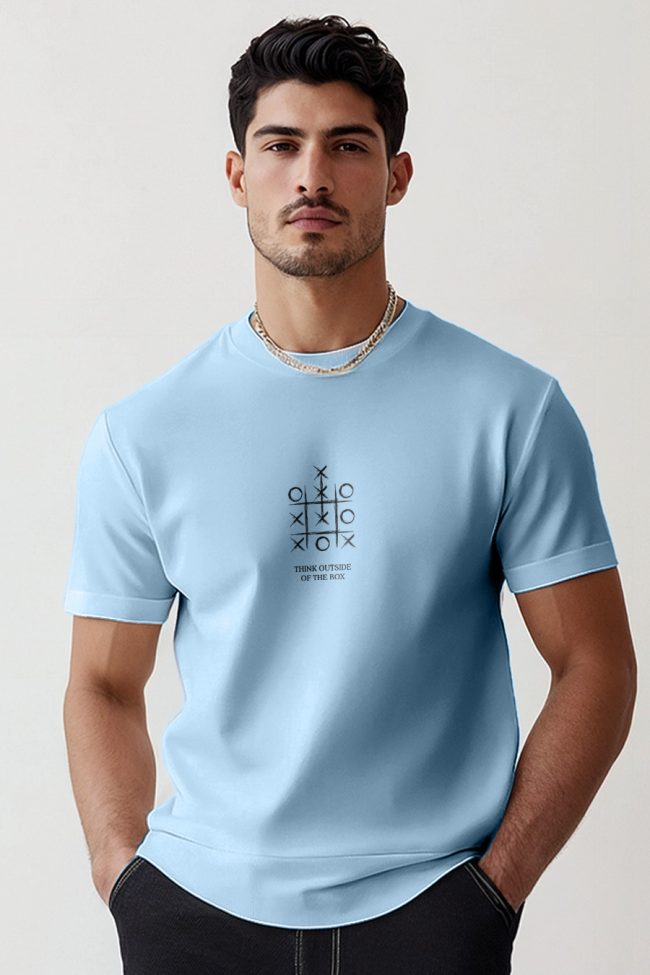Think Outside The Box, T-Shirt σε Γαλάζιο Χρώμα