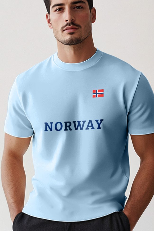 Norway, T-Shirt σε Γαλάζιο Χρώμα