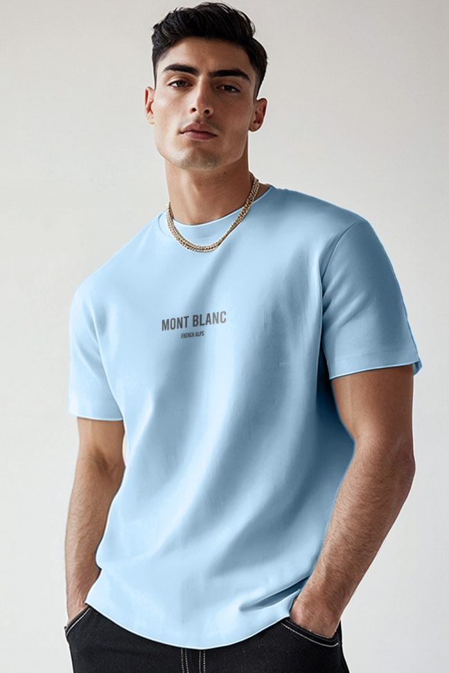 Mont Blanc Minimal, T-Shirt σε Γαλάζιο Χρώμα