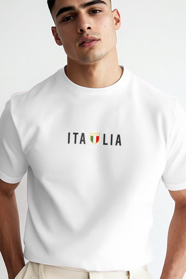 Italia Squadra, T-Shirt σε Λευκό Χρώμα
