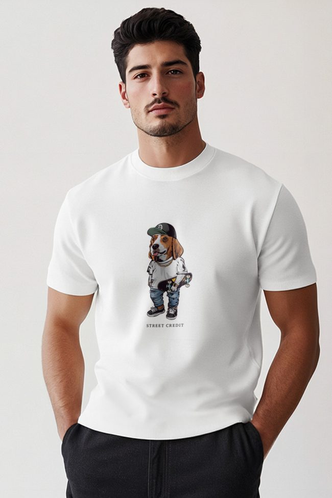 Street Credit Woofy, T-Shirt σε Λευκό Χρώμα