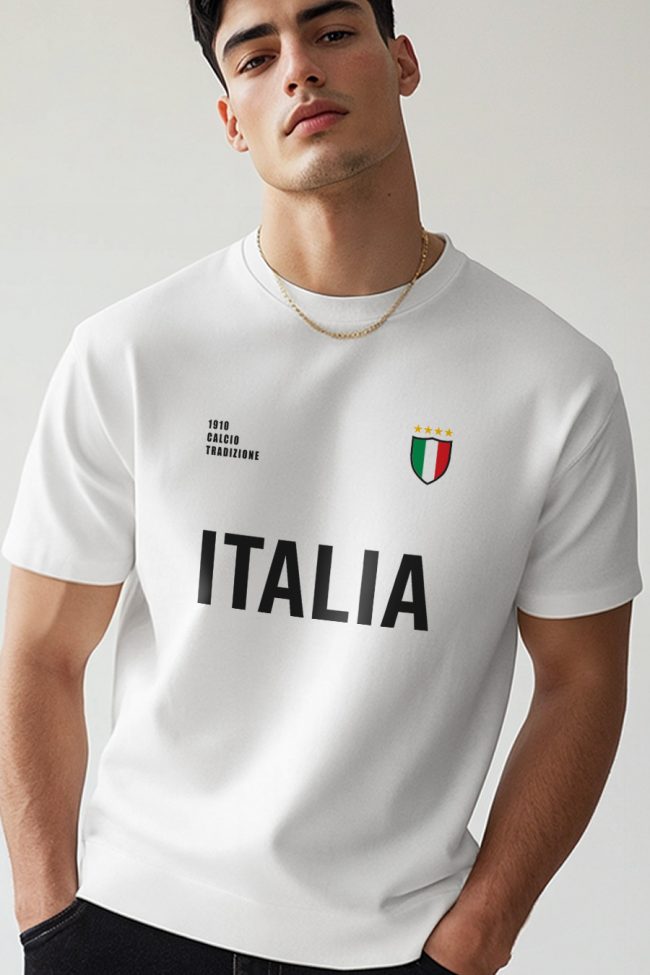Italia Bold, T-Shirt σε Λευκό Χρώμα