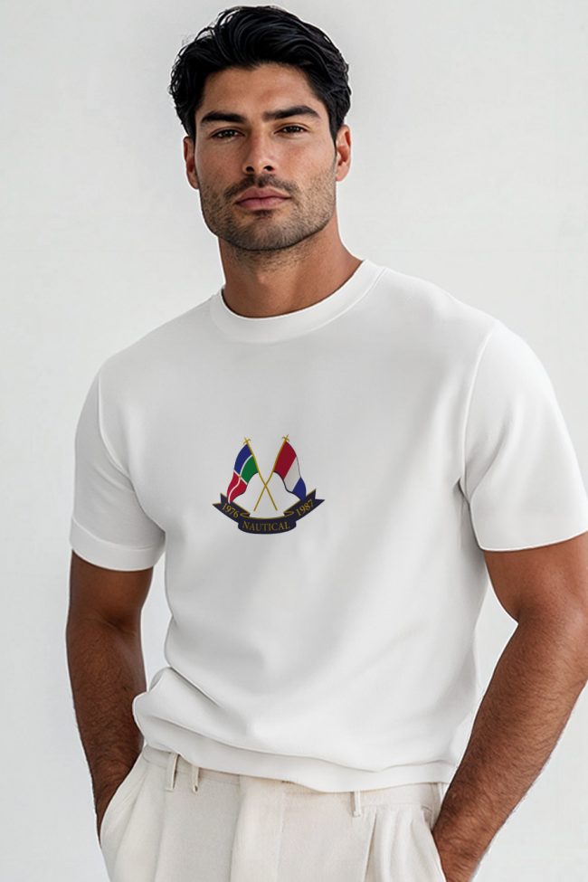 Nautical Flags, T-Shirt σε Λευκό Χρώμα