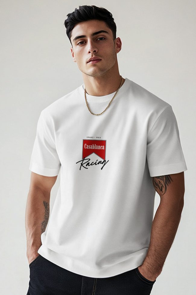 Casablanca Racing, T-Shirt σε Λευκό Χρώμα