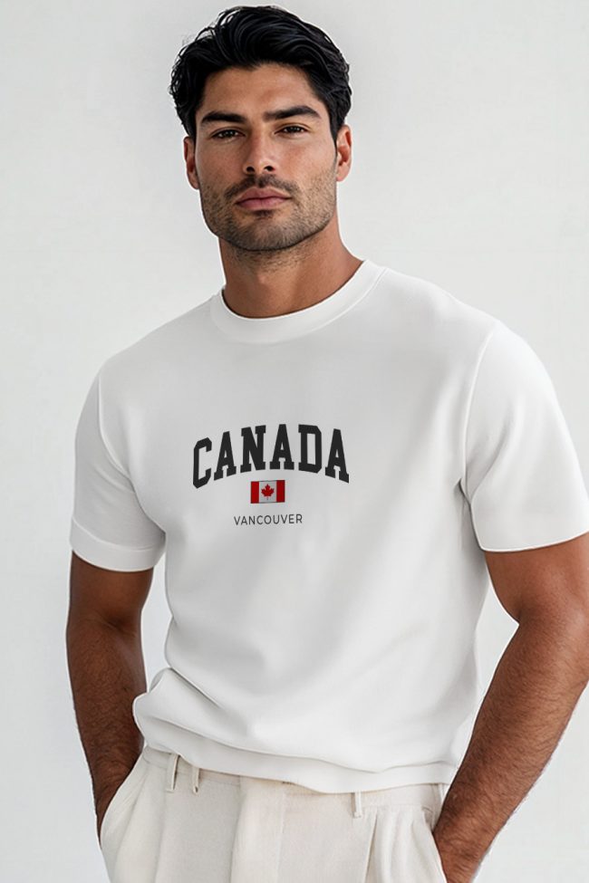Canada Vancouver, T-Shirt σε Λευκό Χρώμα