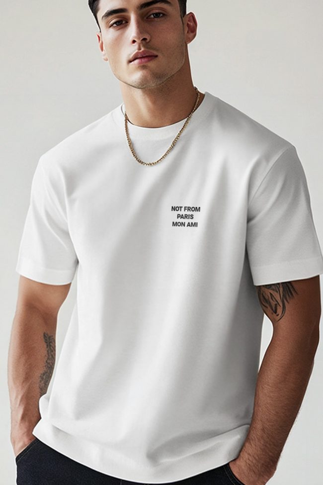 Not From Paris Mon Ami, T-Shirt σε Λευκό Χρώμα
