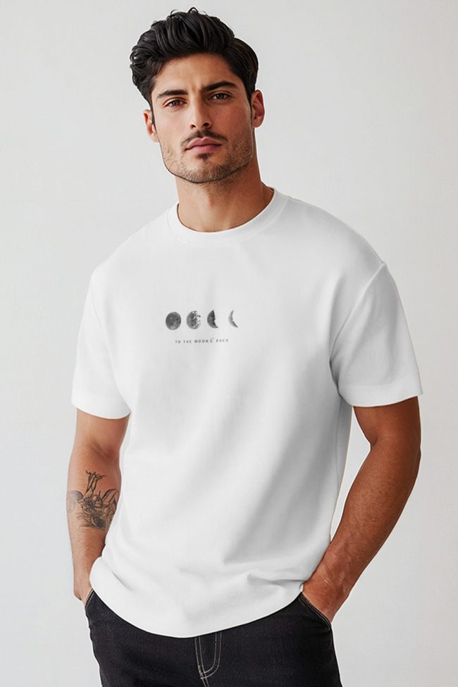 To The Moon And Back, T-Shirt σε Λευκό Χρώμα