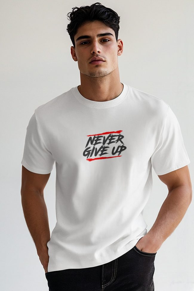 We Dont Give Up, T-Shirt σε Λευκό Χρώμα