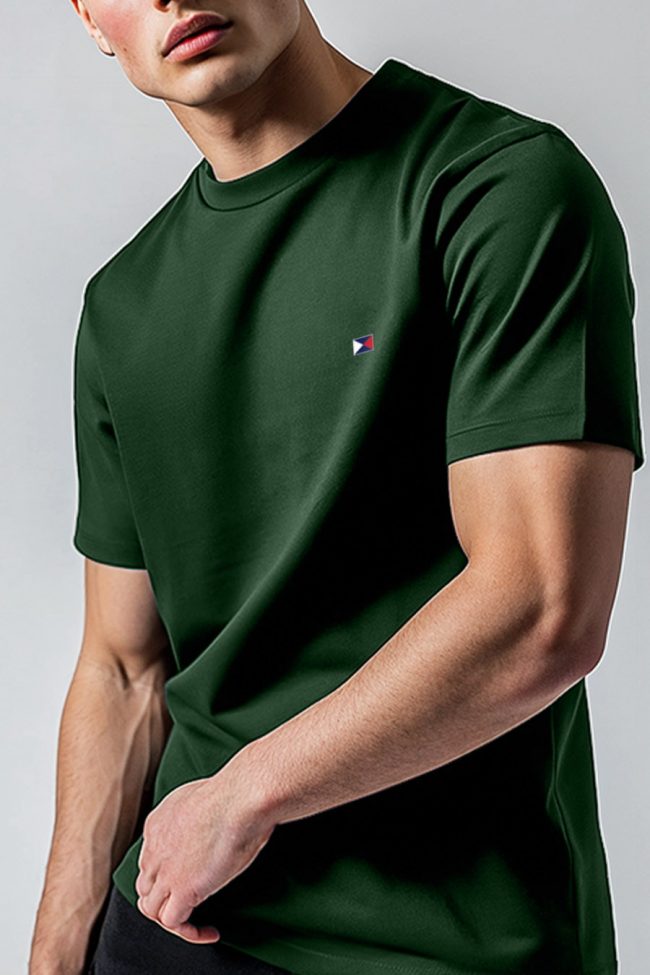 Tricolor Crest, T-Shirt σε Πράσινο Χρώμα