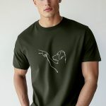 Dog High Five, T-Shirt σε Χακί Χρώμα