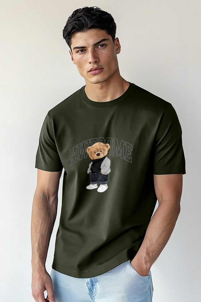 Stunner Teddy, T-Shirt σε Χακί Χρώμα
