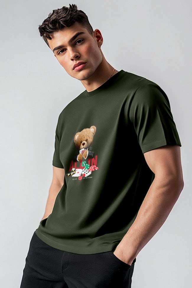 All In Teddy, T-Shirt σε Χακί Χρώμα