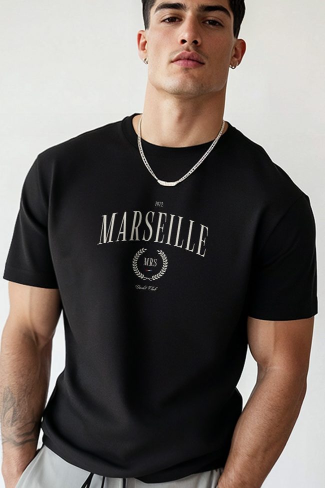 Marseille, T-Shirt σε Μαύρο Χρώμα