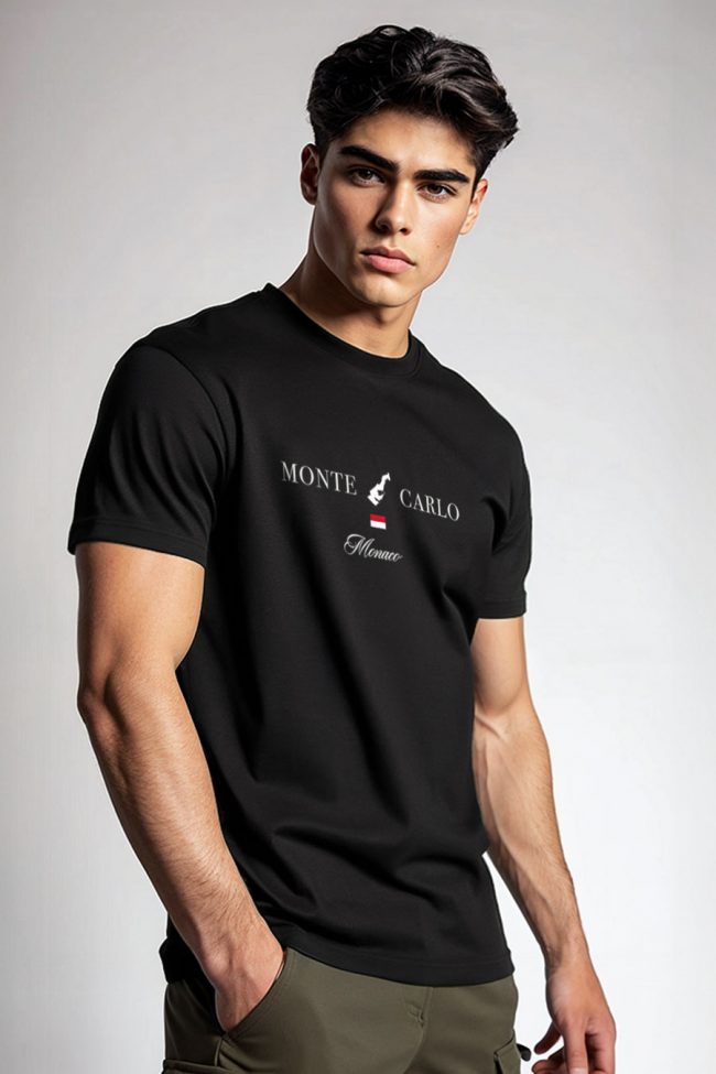 Monaco Elite, T-Shirt σε Μαύρο Χρώμα