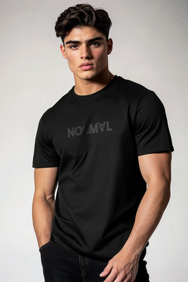 Inverted Normal, T-Shirt σε Μαύρο Χρώμα