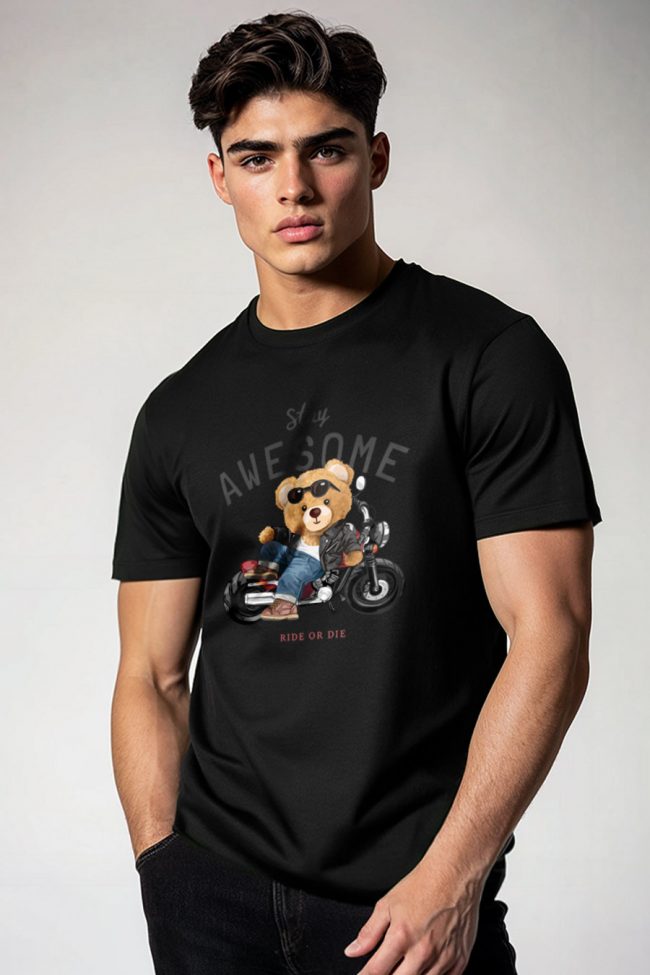 Ride Or Die Teddy, T-Shirt σε Μαύρο Χρώμα