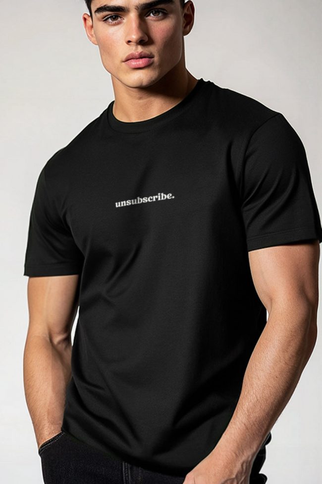 Unsubscribe, T-Shirt σε Μαύρο Χρώμα