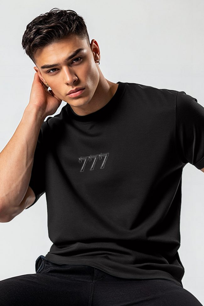 777 All In, T-Shirt σε Μαύρο Χρώμα