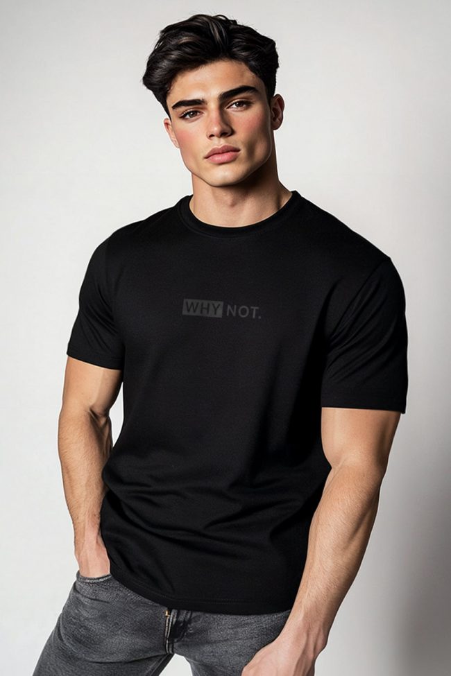 Why Not, T-Shirt σε Μαύρο Χρώμα
