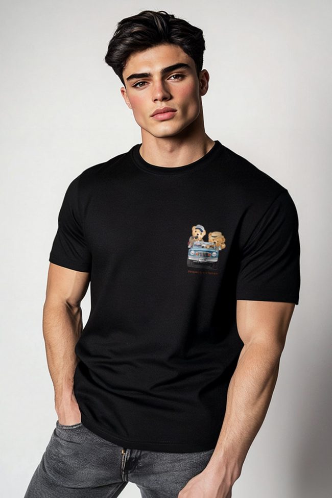Explorer Teddy, T-Shirt σε Μαύρο Χρώμα