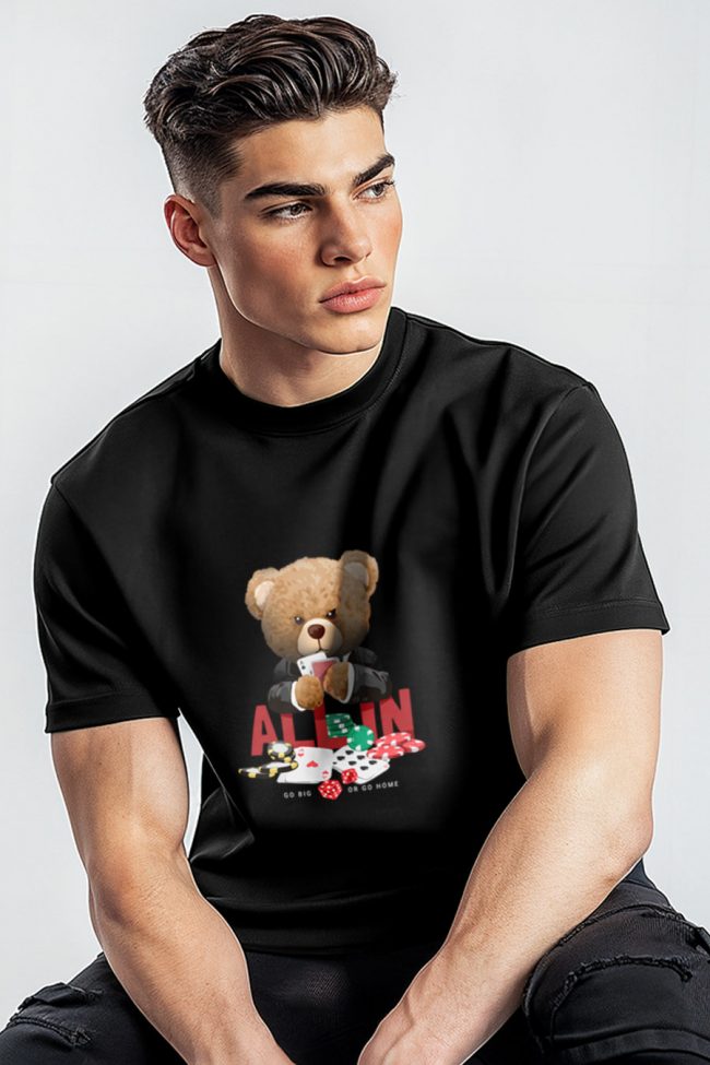 All In Teddy, T-Shirt σε Μαύρο Χρώμα