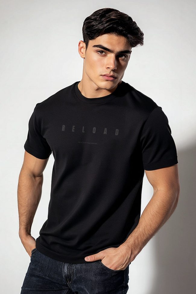 Reload, T-Shirt σε Μαύρο Χρώμα