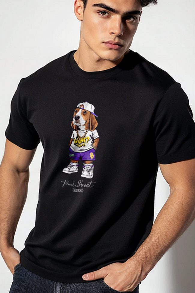 Street Legend Woofy, T-Shirt σε Μαύρο Χρώμα