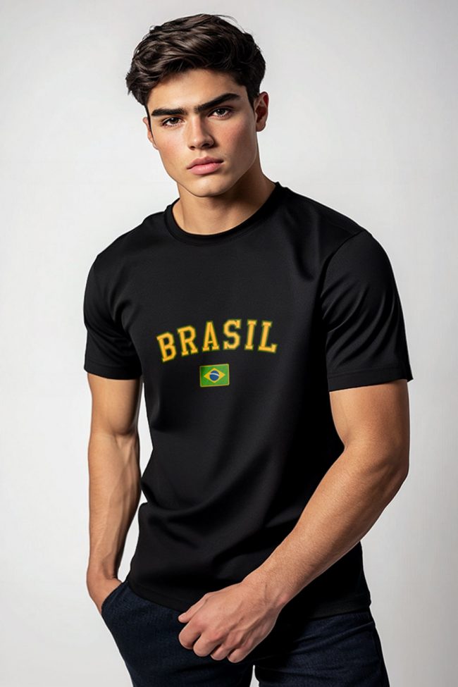 Viva Brasil, T-Shirt σε Μαύρο Χρώμα