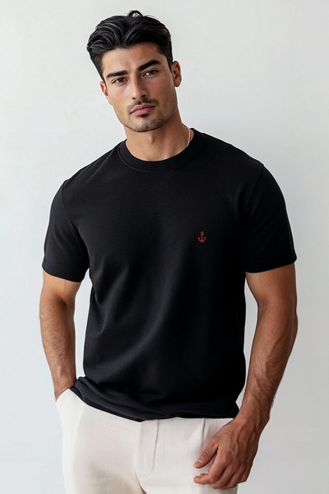 Anchor Logo, T-Shirt σε Μαύρο Χρώμα