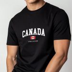 Canada Vancouver, T-Shirt σε Μαύρο Χρώμα