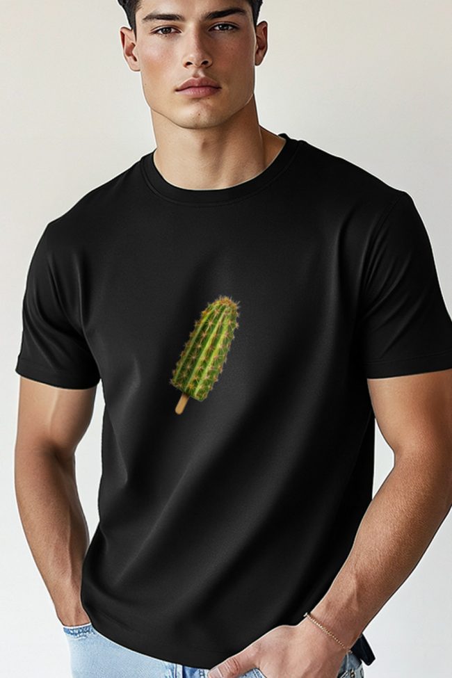 Frosty Cactus, T-Shirt σε Μαύρο Χρώμα