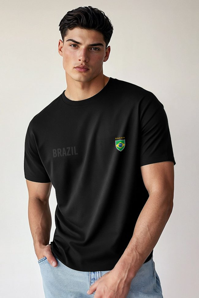 Brazil, T-Shirt σε Μαύρο Χρώμα
