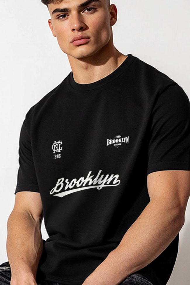 Brooklyn 1986, T-Shirt σε Μαύρο Χρώμα