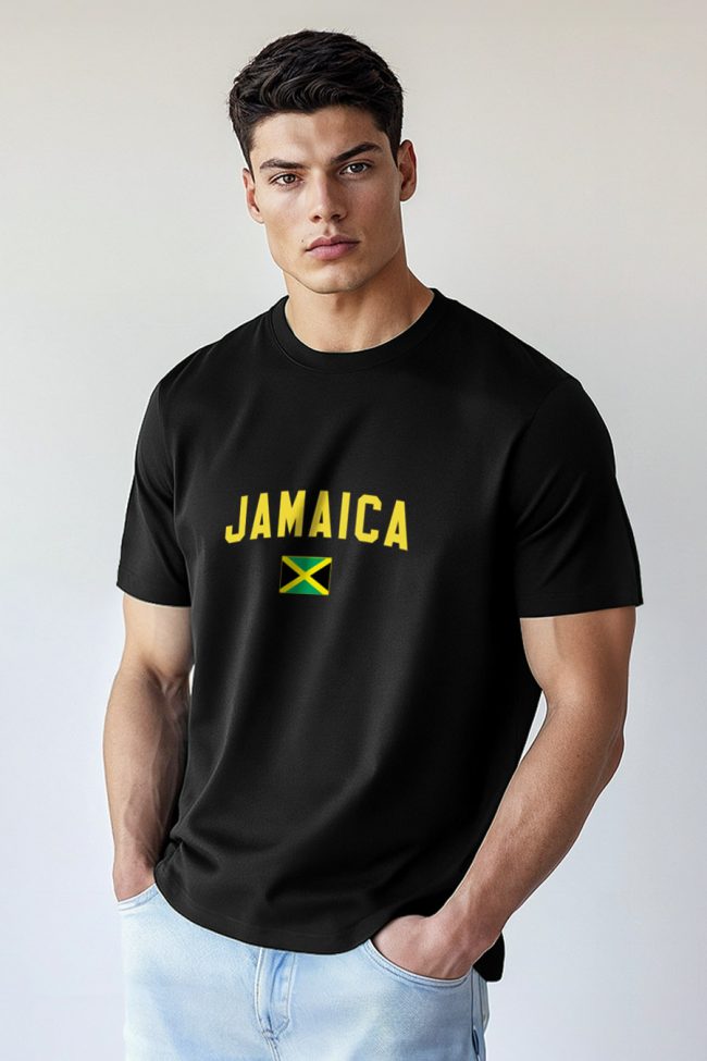 Jamaica, T-Shirt σε Μαύρο Χρώμα