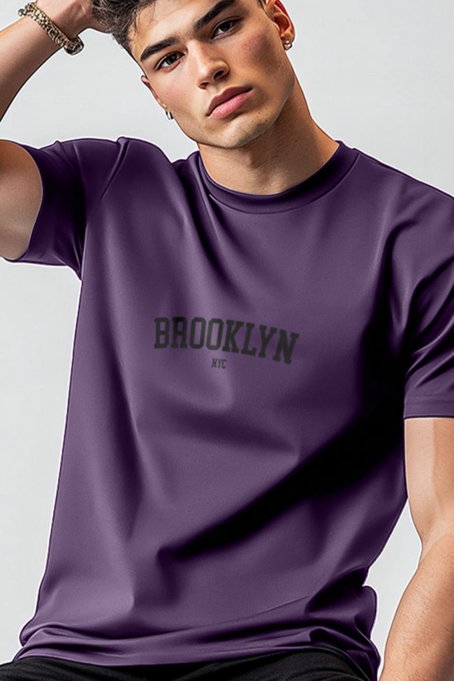 Brooklyn Nyc Dark, T-Shirt σε Μωβ Χρώμα