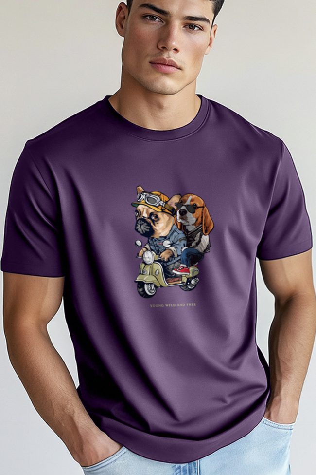 Young Frenchy And Woofy, T-Shirt σε Μωβ Χρώμα