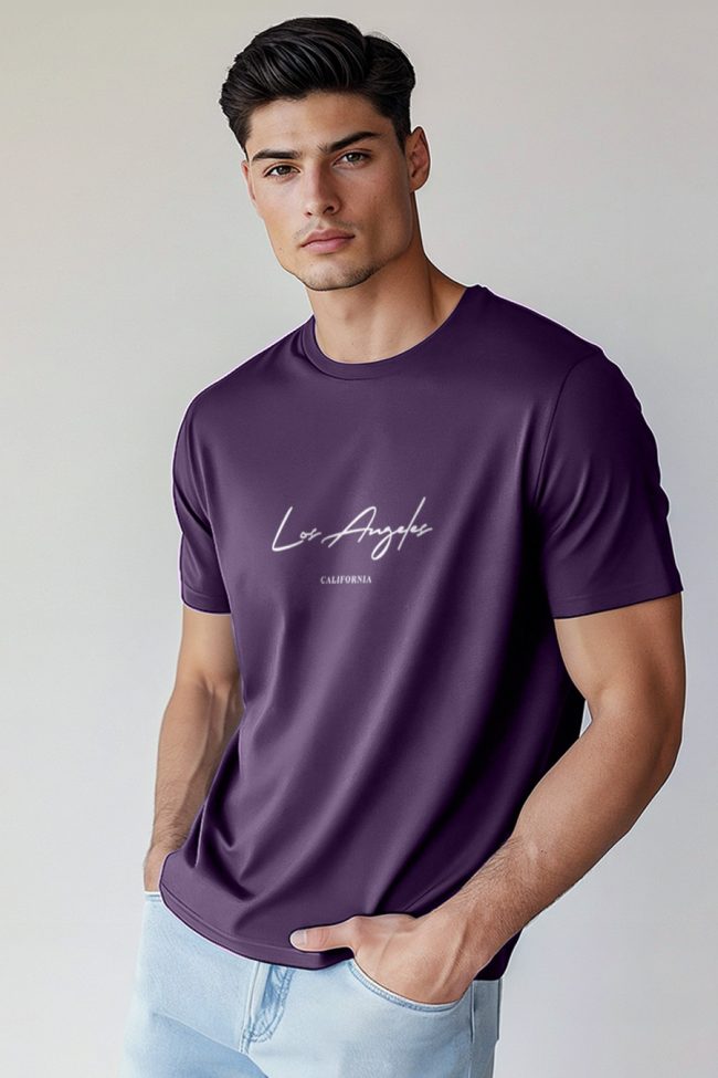 Los Angeles Signature, T-Shirt σε Μωβ Χρώμα