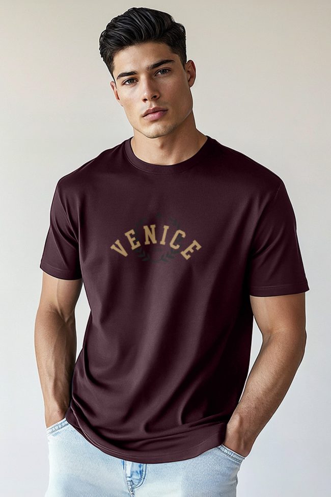 Venice, T-Shirt σε Μπορντώ Χρώμα