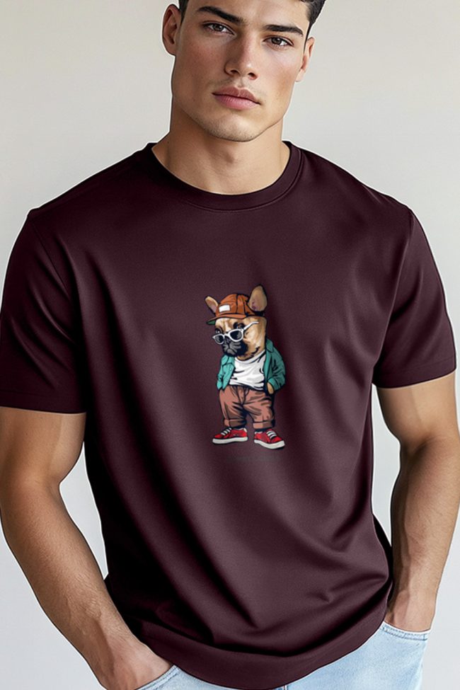 Always Chill Frenchy, T-Shirt σε Μπορντώ Χρώμα