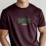Boston Vintage, T-Shirt σε Μπορντώ Χρώμα