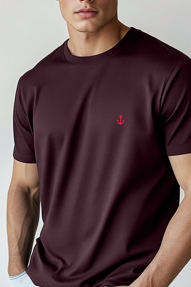 Anchor Logo, T-Shirt σε Μπορντώ Χρώμα