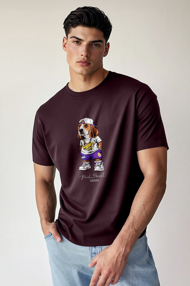 Street Legend Woofy, T-Shirt σε Μπορντώ Χρώμα