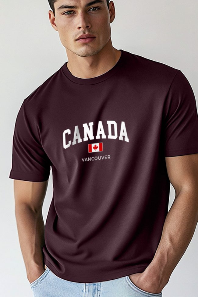 Canada Vancouver, T-Shirt σε Μπορντώ Χρώμα