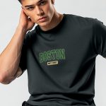 Boston Vintage, T-Shirt σε Iron Grey Χρώμα