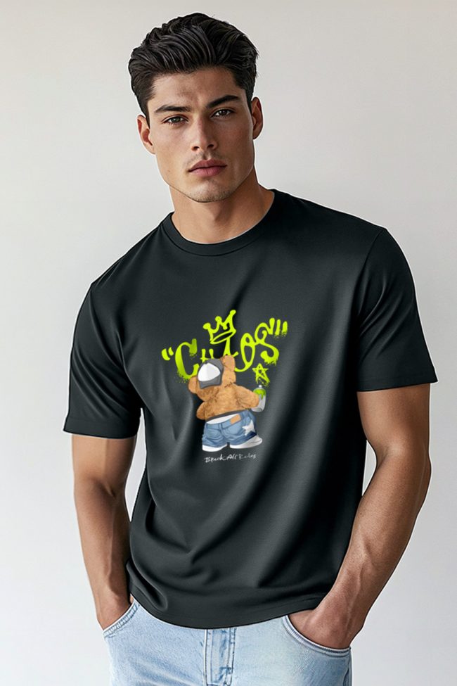 Break Rules Teddy, T-Shirt σε Iron Grey Χρώμα